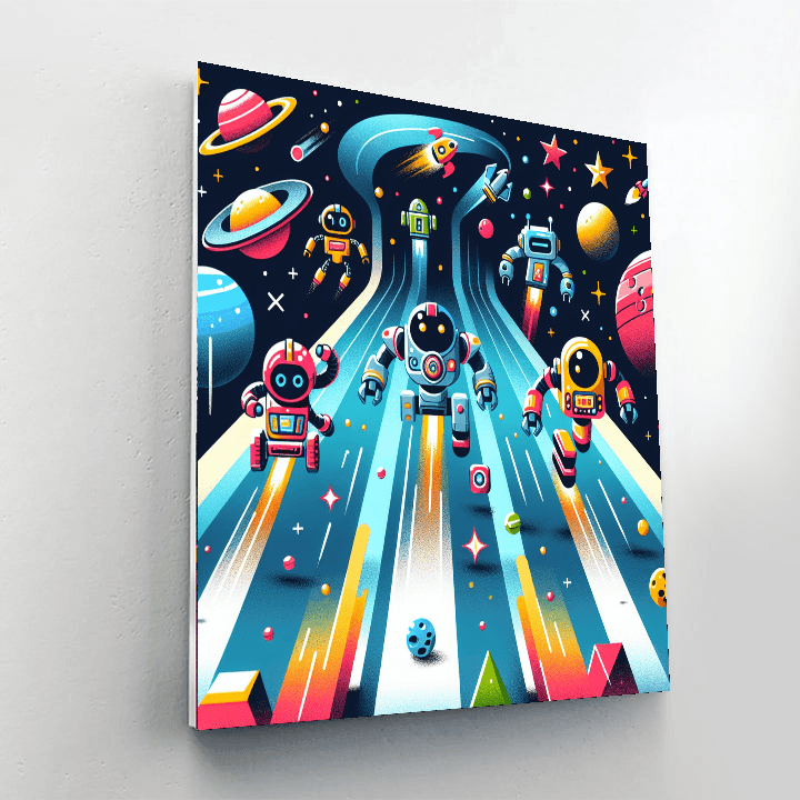 Cosmic Robot Racing Paint By Numbers Kits