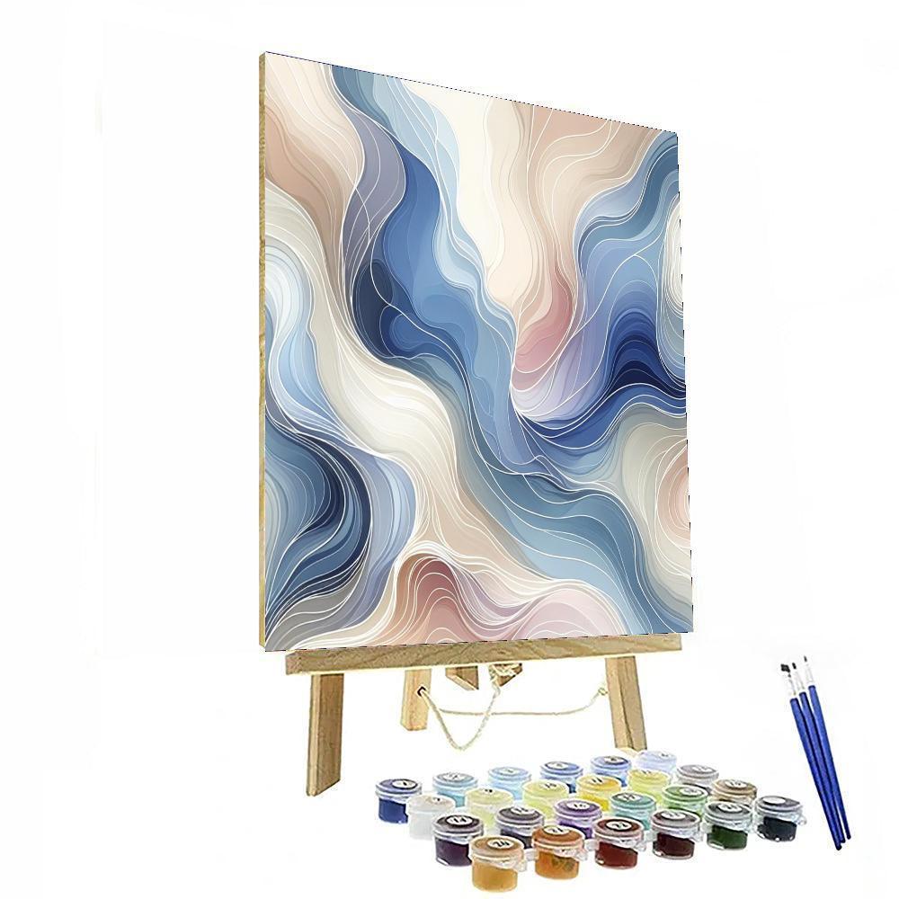 Serenity In Abstract Colors Number Painting