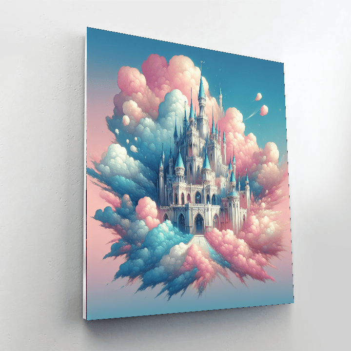 Whimsical Marshmallow Castle Number Painting