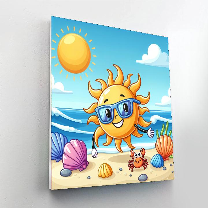 Bubbly Beach Paint By Numbers Art