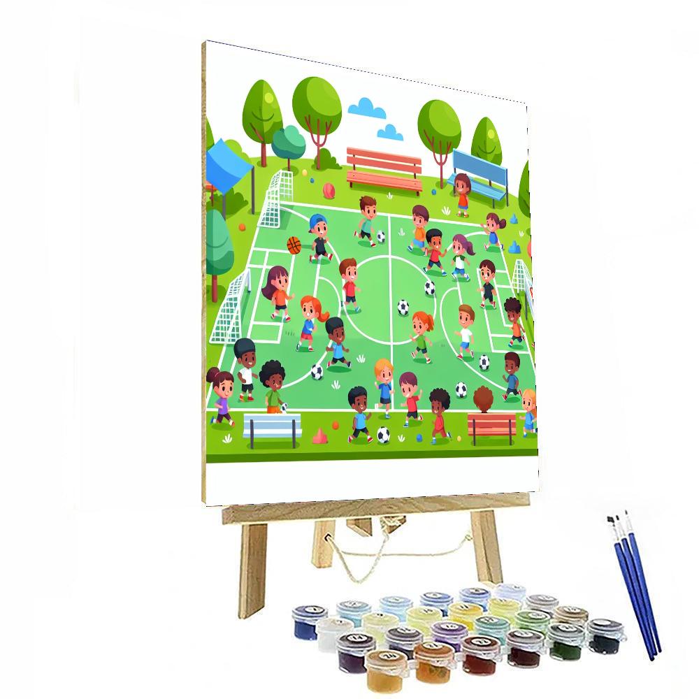 Vibrant Sports Day Paint By Numbers Kits