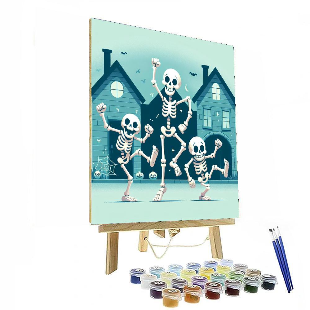 Spooky Yet Silly Skeletons Painting By Numbers Kit