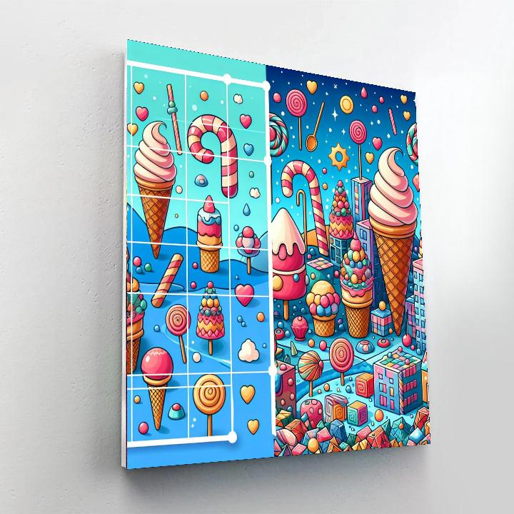 Joyful Ice Cream Dreamland Paint By Numbers Art