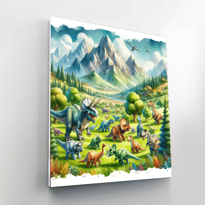 Adventure With Dinosaurs Paint By Color