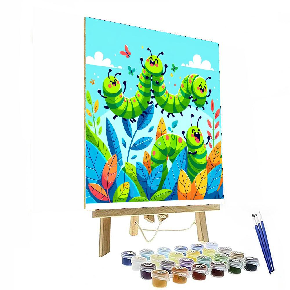 Adventurous Caterpillars Number Painting