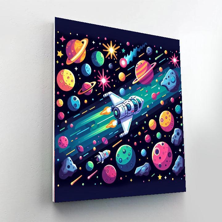 Galactic Explorer's Voyage Painting Number Kit