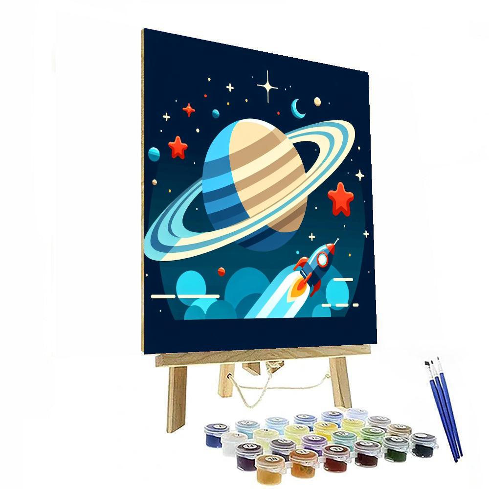 Galactic Voyage To Saturn Paint By Number