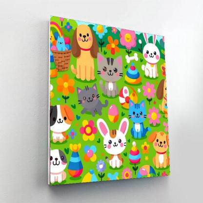 Adventure With Pet Animals Paint By Numbers Art