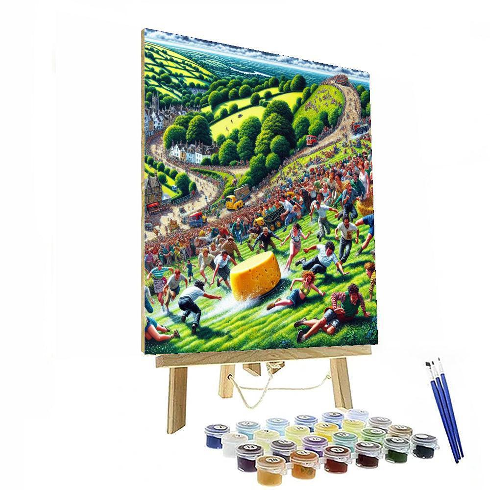 Gloucester Cheese Rolling - England DIY Paint By Numbers