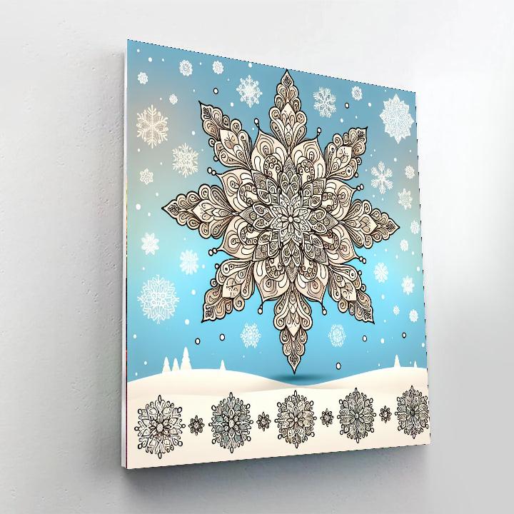 Whimsical Snowflake DIY Paint By Numbers