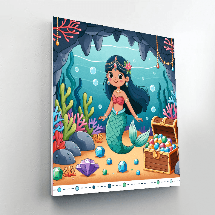 Mermaid's Treasure Trove Painting By Numbers Kit