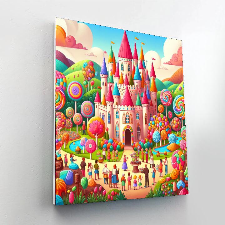 Journey To Candy Castle Number Painting