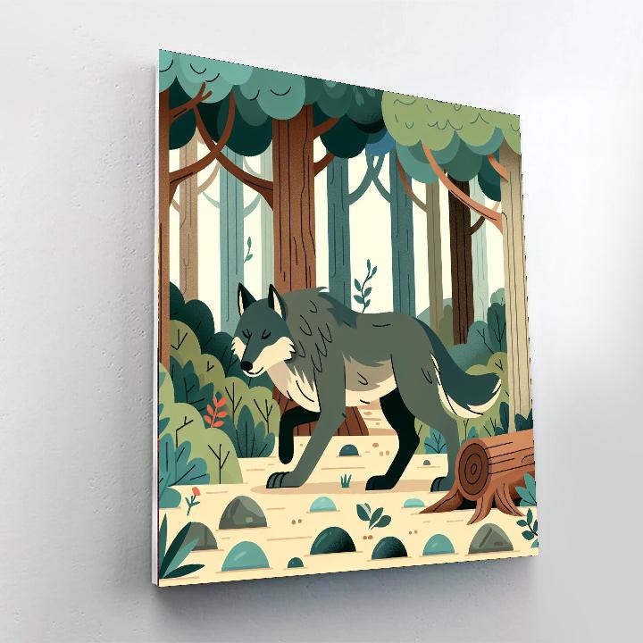 Wandering Wolf Trail Painting Number Kit
