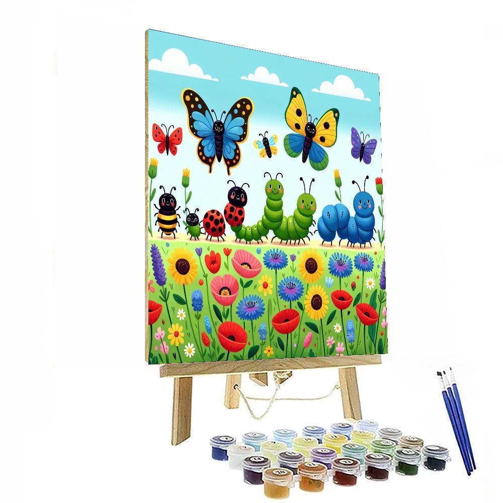 Wildflower Bug Parade Paint By Numbers Art