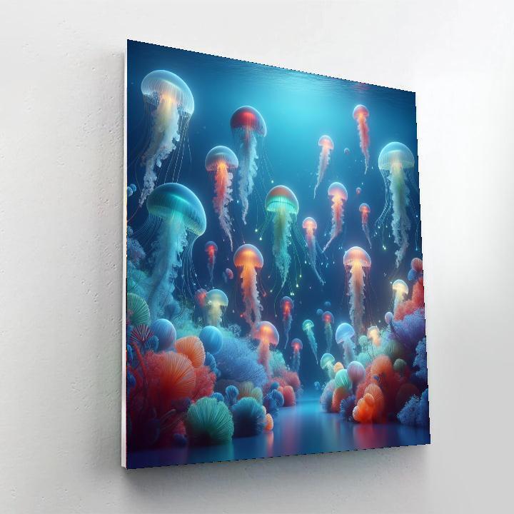 Joyful Jellyfish Dance Paint By Numbers Art