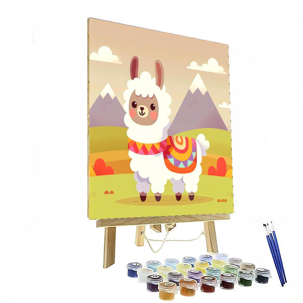 Lovable Llama Paint By Numbers Art