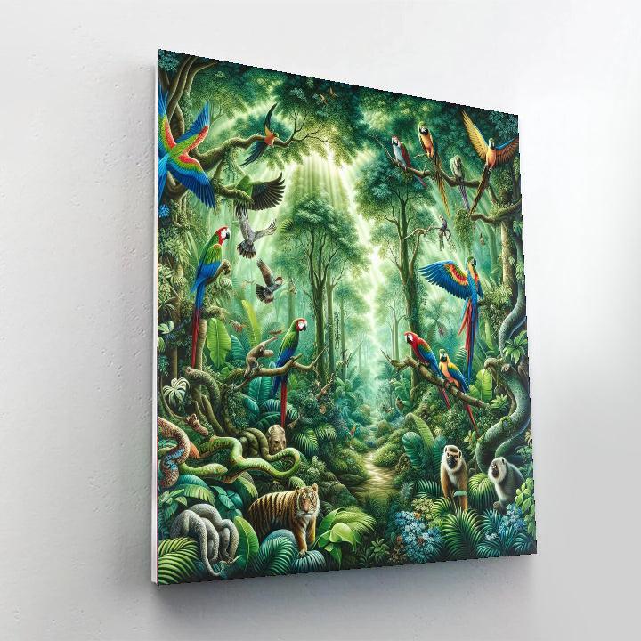 Vibrant Wild Jungle Paint By Numbers Kits