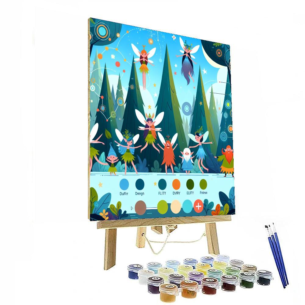 Fairy Tale Forest Fiesta Paint By Numbers Art