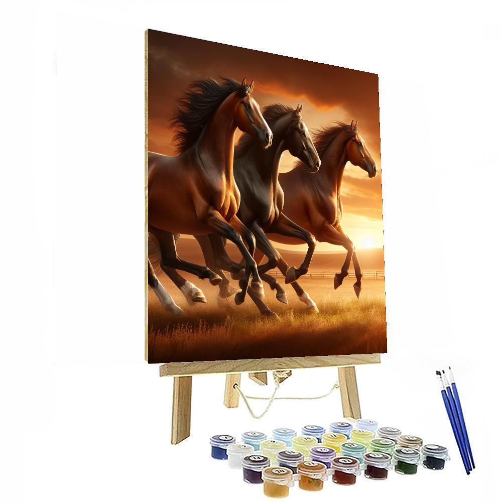 Majestic Horses Painting Number Kit
