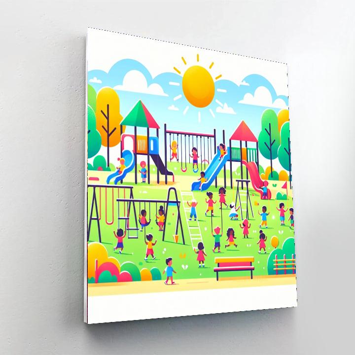 Jolly Jungle Gym Fun Paint By Numbers Art