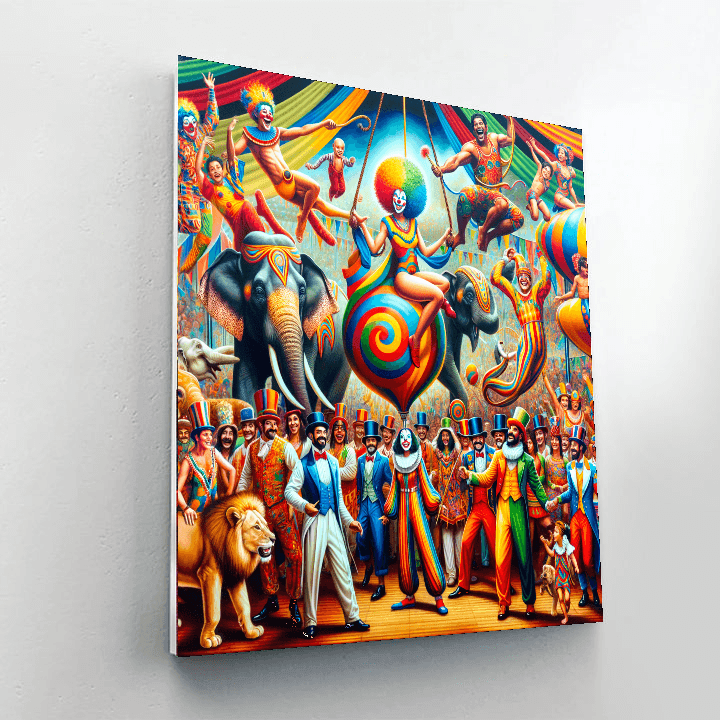 Playful Circus Parade Paint By Numbers