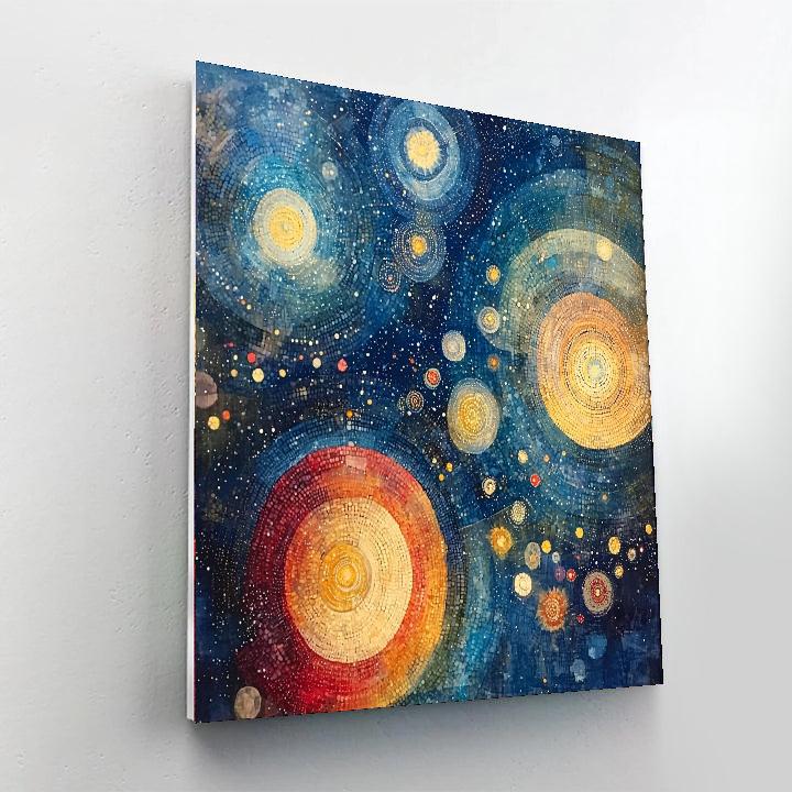 Paul Klee Inspired Cosmic Harmony Of The Spheres  Painting Number Kit