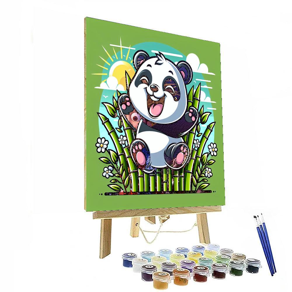 Bouncing Panda Paint By Color