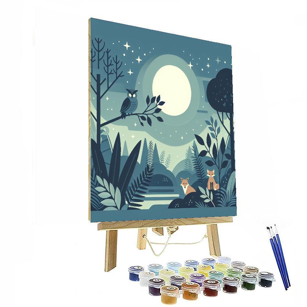 Moonlit Jungle Journey Painting By Numbers Kit