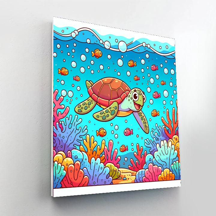 Sea Turtle Rescue Mission Paint By Numbers Kits