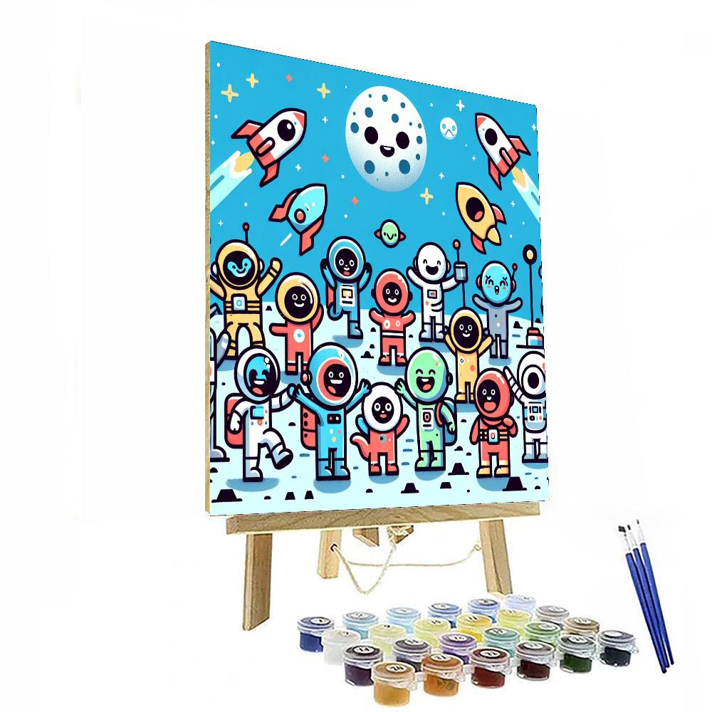Lunar Landing Party Painting By Numbers Kit