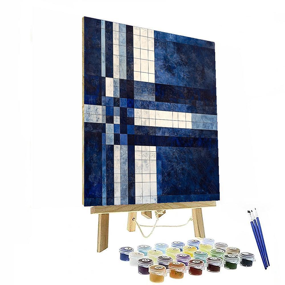 Kazimir Malevich Inspired Celestial Grids  Numbered Painting Kits