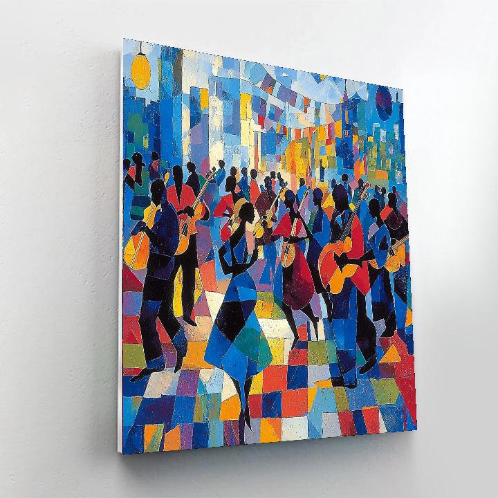 Jacob Lawrence Inspired Urban Jazz Vibes  Paint By Number