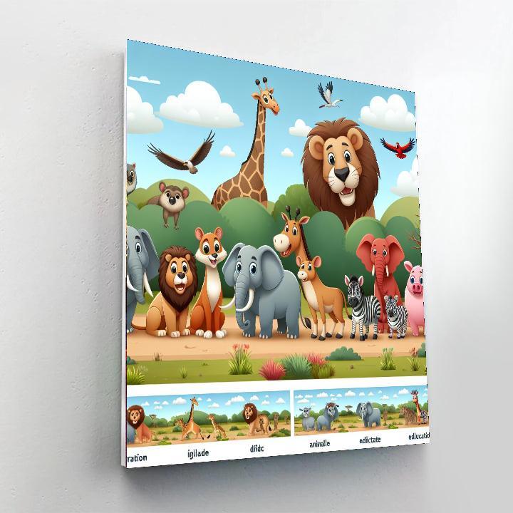 Safari Expedition With Friends Paint By Numbers Kits
