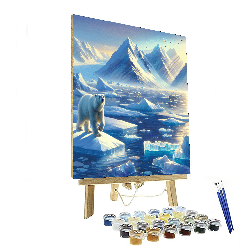 Glistening Arctic Landscape Painting By Numbers Kit
