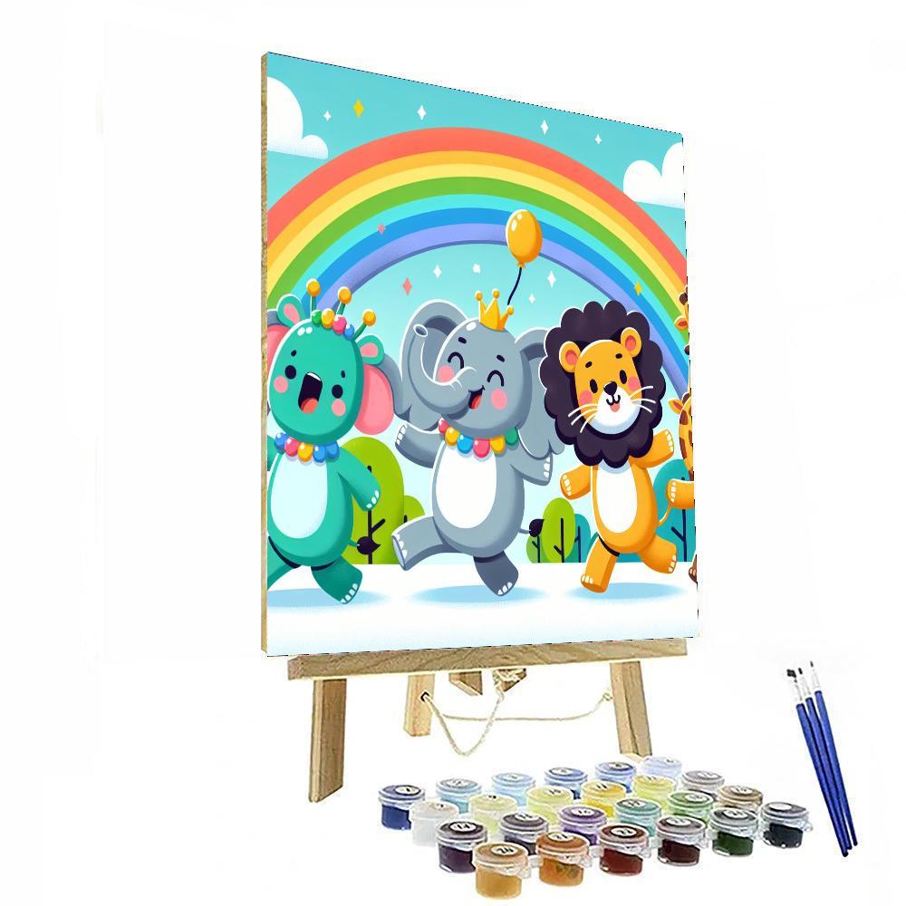 Rainbow Animal Adventure Numbered Painting Kits