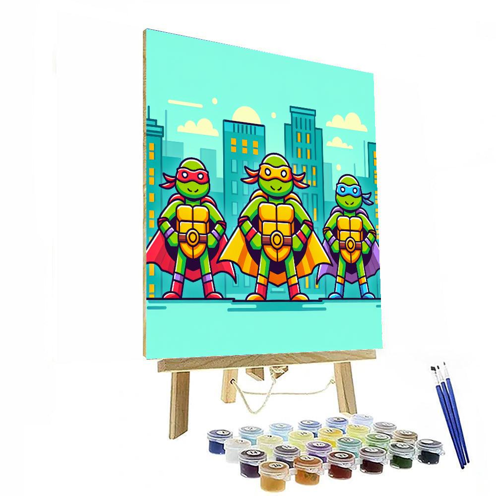 Superhero Turtles Paint By Numbers Art