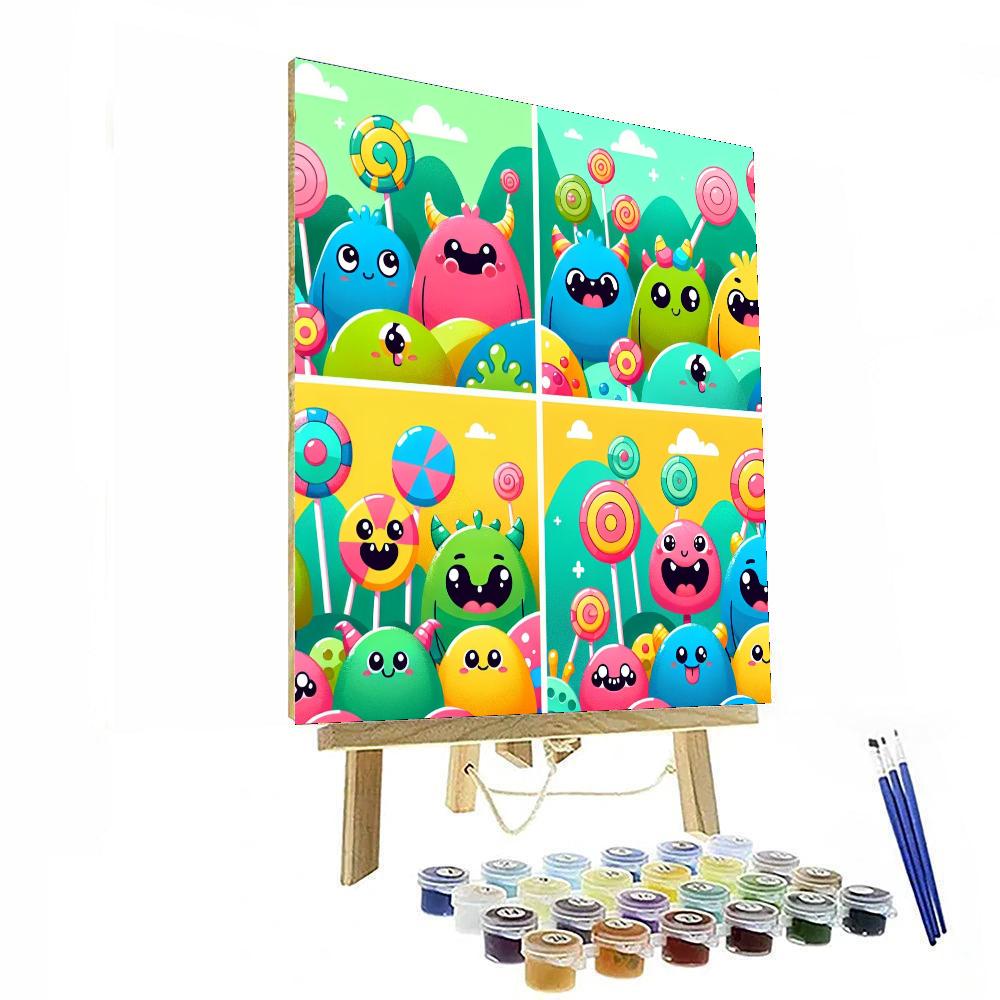 Friendly Monsters Unite Painting Number Kit