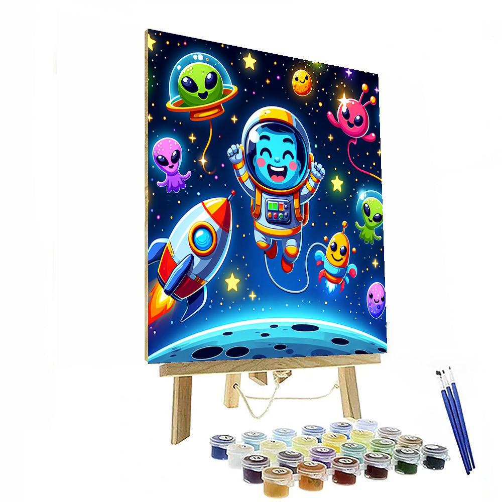 Giddy Space Explorers Number Painting
