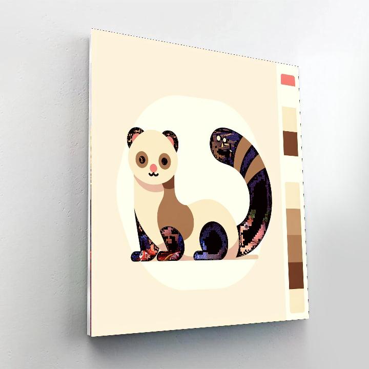 Fanciful Ferret Paint By Numbers Art