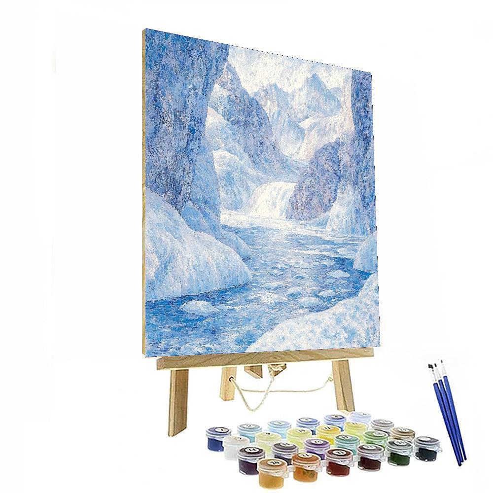 Georges Seurat Inspired Glacial Dreamscape  Paint By Numbers Art