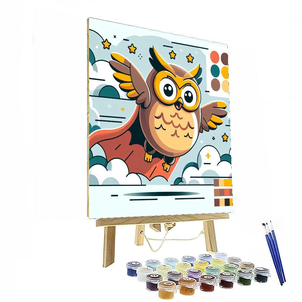 Superhero Owl Numbered Painting Kits