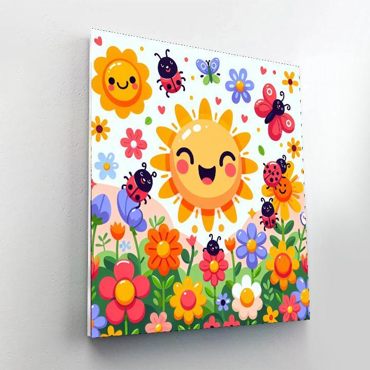Giggle-filled Garden Numbered Painting Kits