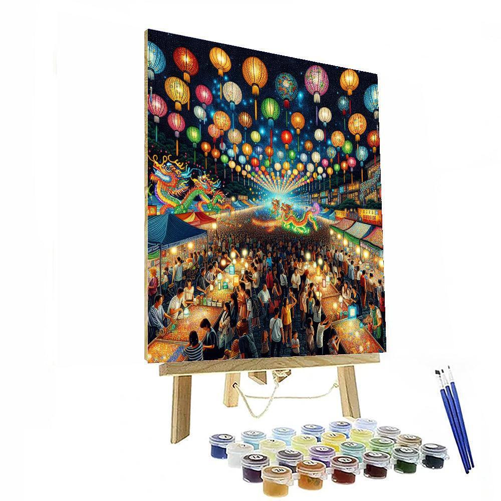 Lantern Festival - Taipei, Taiwan Paint By Color
