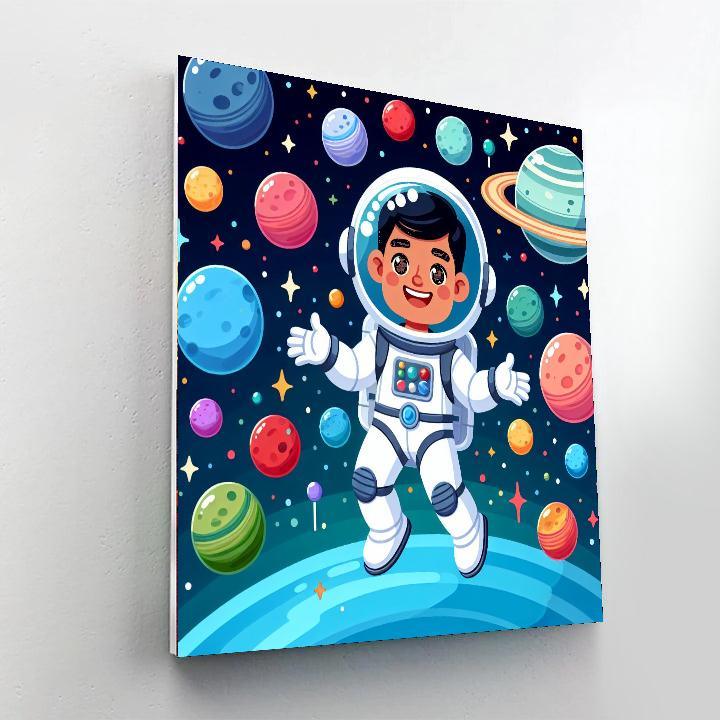 Friendly Astronaut Adventure Paint By Color