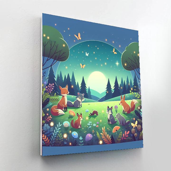 Magical Meadow Gathering Number Painting