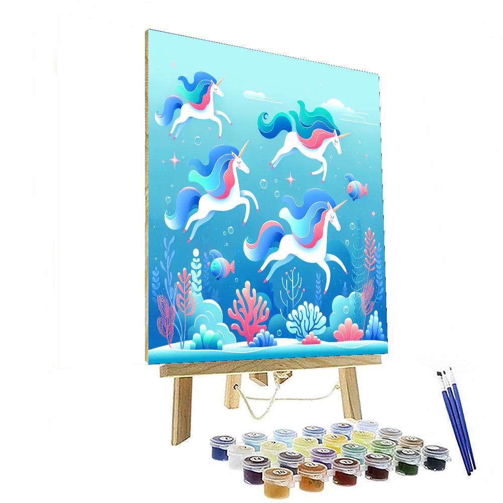 Undersea Unicorn Union Painting Number Kit