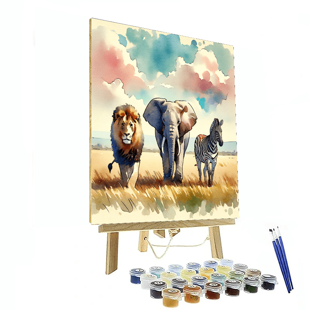 Safari Animal Quest Adventure - DIY Painting By Numbers Kit