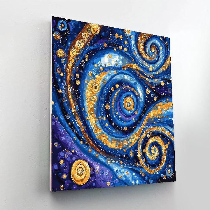 Gustav Klimt Inspired Ethereal Swirls Of Infinity  Paint By Numbers Art