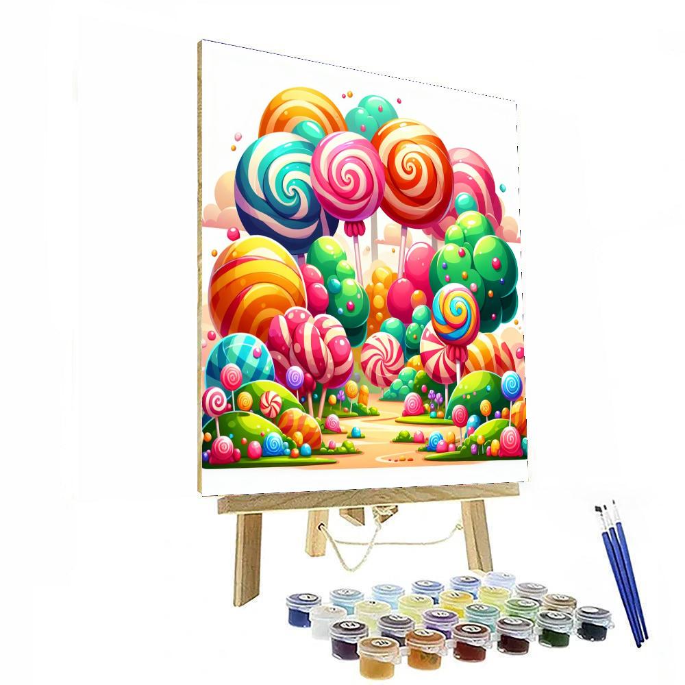 Charming Candyland Dream Number Painting