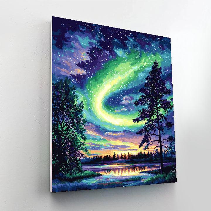 Georges Seurat Inspired Aurora Of Serenity  Number Painting